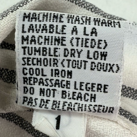 The Heartland Company White Striped Oversized Button Down Size Large - Picture 7 of 10